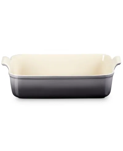 Le Creuset Stoneware 6.75 Quart Heritage Deep Rectangular Lasagna Dish In Gray