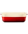 Le Creuset Stoneware 6.75 Quart Heritage Deep Rectangular Lasagna Dish In Red