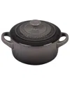 Le Creuset Stoneware 8 Oz. Mini Round Cocotte With Lid In Oyster