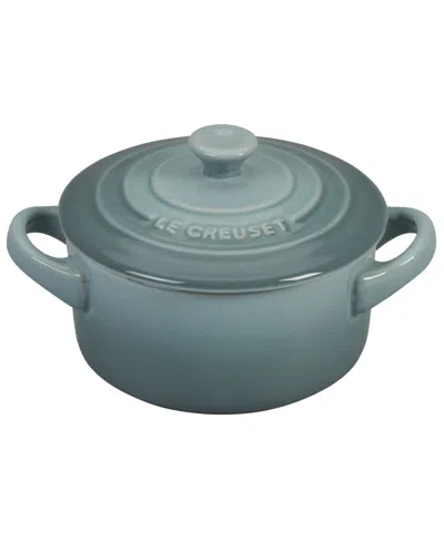 Le Creuset Stoneware 8 Oz. Mini Round Cocotte With Lid In Sea Salt