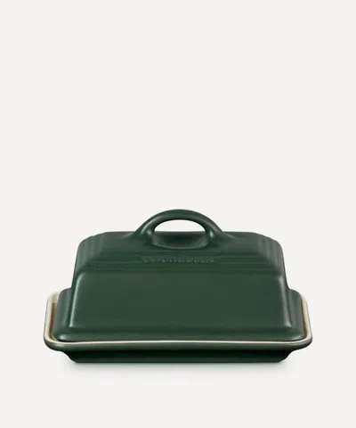 Le Creuset Stoneware Butter Dish In Forest In Green