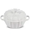 Le Creuset Stoneware Figural 12-oz. Pumpkin Petite Cocotte In White