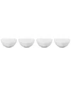 Le Creuset Set Of 4 Stoneware Mini Heart Pinch Bowls In White