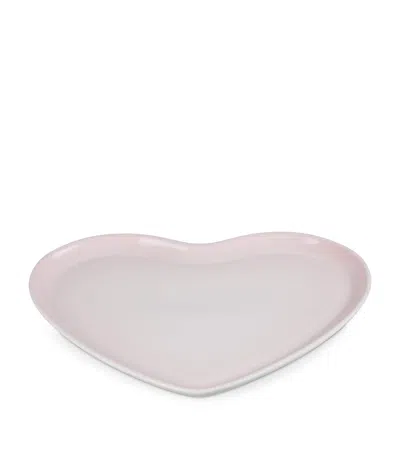 Le Creuset Stoneware Heart Serving Plate In White