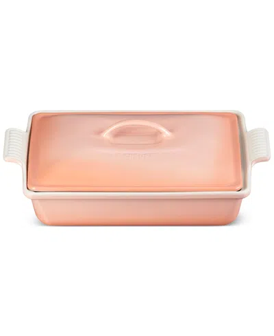 Le Creuset Stoneware Heritage Covered Rectangular Casserole In Pink