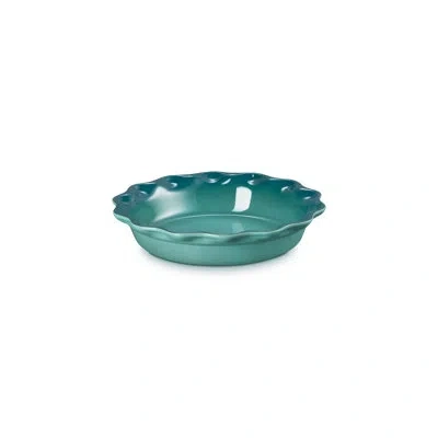 Le Creuset Stoneware Heritage Fluted Pie Dish, 9 In. - Blue Riviera