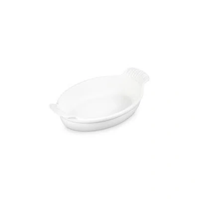 Le Creuset Stoneware Heritage Oval Au Gratin Dish, 1 Qt. (9.5") In White