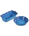 Le Creuset 2-piece Heritage Stoneware Pie Dish & Loaf Pan Set In Marseille