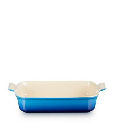 Le Creuset Stoneware Heritage Rectangular Dish In Blue