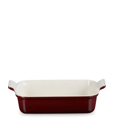 Le Creuset Stoneware Heritage Rectangular Dish In Burgundy