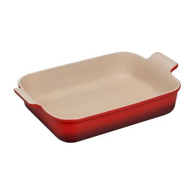 Le Creuset Stoneware Heritage Rectangular Dish In Cerise