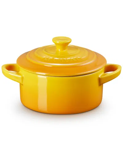 Le Creuset Stoneware Mini 8 Oz. Round Cocotte In Yellow