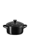 Le Creuset 스톤웨어 미니 코코테 In Black