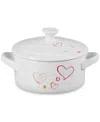 Le Creuset Stoneware Mon Coeur Classic Round Mini Cocotte In White