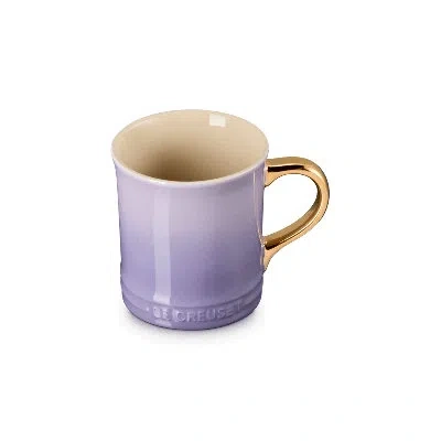 Le Creuset Stoneware Mug With Gold Metallic Handle Mug, 14 Oz., Provence In Purple
