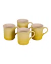 Le Creuset 4-piece Stoneware Mug Set In Soleil