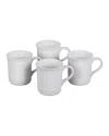 Le Creuset Stoneware Mugs, Set Of 4 In White