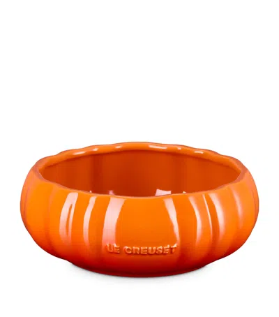 Le Creuset Stoneware Pumpkin Bowl In Orange