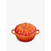 Le Creuset Volcanic Stoneware Pumpkin Mini Casserole Dish In Volcanic