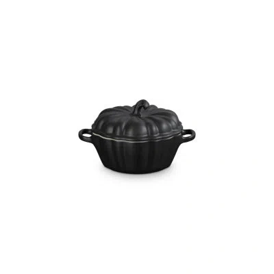 Le Creuset Stoneware Pumpkin Mini Cocotte, 12 Oz. - Licorice In Black