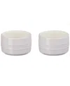 Le Creuset Stoneware Round Ramekin Straight Wall Set In Shallot