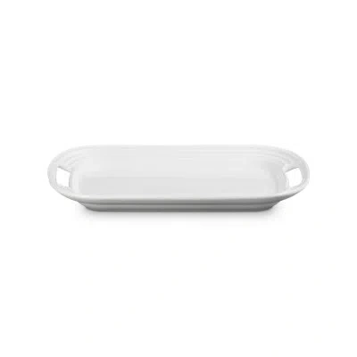 Le Creuset Stoneware Serving Platter, 14 In. In White