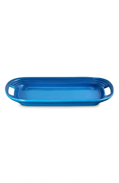 Le Creuset Stoneware Serving Platter In Blue