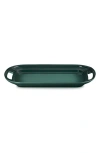 Le Creuset Stoneware 14" Serving Platter In Green