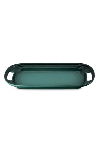 Le Creuset Stoneware Serving Platter In Green