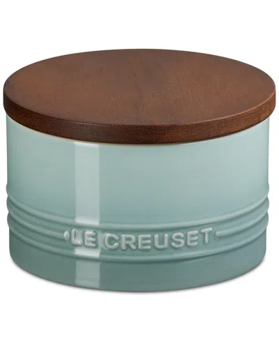 LE CREUSET STONEWARE SIGNATURE CANISTER WITH WOOD LID, 16-OZ.