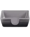 Le Creuset Stoneware Signature Cocktail Napkin Holder In Oyster