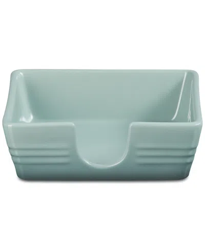 Le Creuset Stoneware Signature Cocktail Napkin Holder In Sea Salt