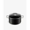 Le Creuset Toughened Non-stick Aluminium Deep Casserole Pot With Glass Lid