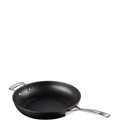 Le Creuset Toughened Non-stick Deep Frying Pan In Black