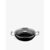 Le Creuset Toughened Non-stick Shalllow Aluminium Casserole Dish With Glass Lid