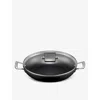 Le Creuset Toughened Non-stick Shalllow Aluminium Casserole Dish With Glass Lid