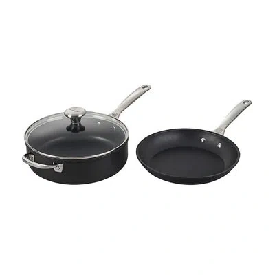Le Creuset Toughened Nonstick 3 Piece Cookware Set In Black