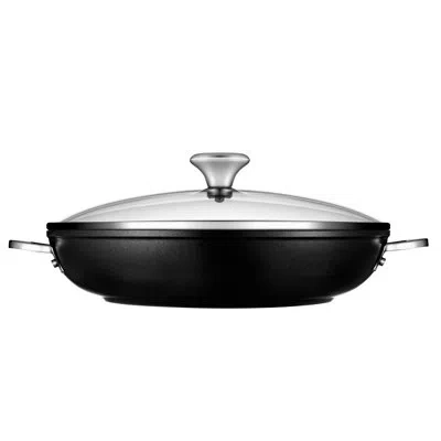 Le Creuset Toughened Nonstick Braiser With Lid In Black