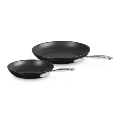 Le Creuset Toughened Non-stick Pro 2-piece Fry Pan Set In Black