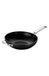 Le Creuset Toughened Nonstick Pro 12" Stir Fry Pan With Helper Handle In Black