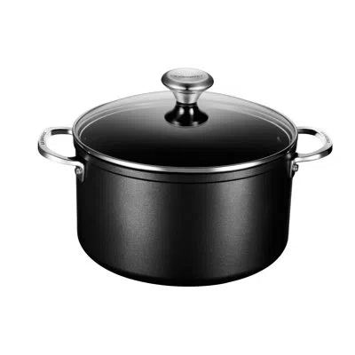 Le Creuset Toughened Nonstick Stockpot With Lid In Black