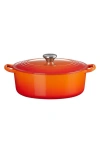Le Creuset Traditional 4.5-quart Enamel Cast Iron Oval Dutch Oven In Orange