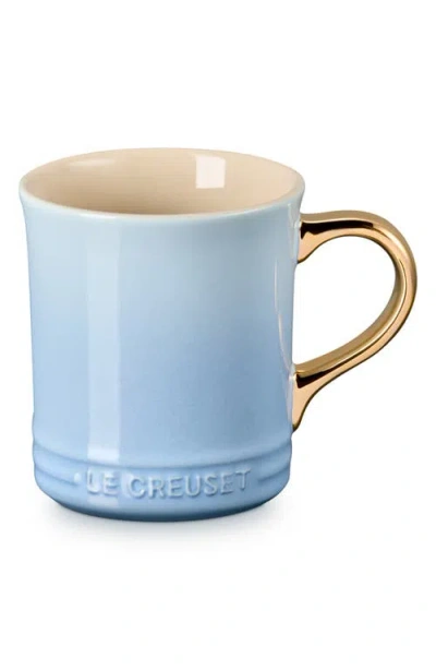 Le Creuset Vancouver 14-ounce Gold Handle Mug In Blue