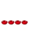 Le Creuset Vancouver Set Of 4 Pasta Bowls In Cerise
