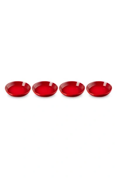 Le Creuset Vancouver Set Of 4 Pasta Bowls In Cerise