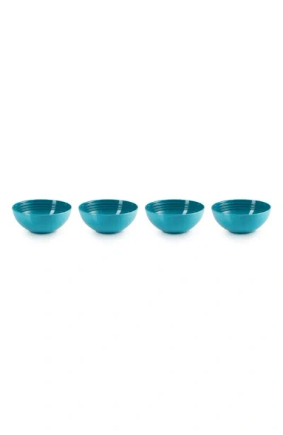 Le Creuset Vancouver Set Of 4 Soup Bowls In Caribbean