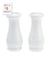 Le Creuset White Salt And Pepper Shaker Set Of 2 With $3 Credit In White
