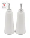 Le Creuset White Signature Oil & Vinegar Set With $5 Credit In White