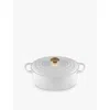 Le Creuset White Signature Oval Cast-iron Casserole Dish