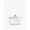 Le Creuset White Signature Round Cast-iron Casserole Dish